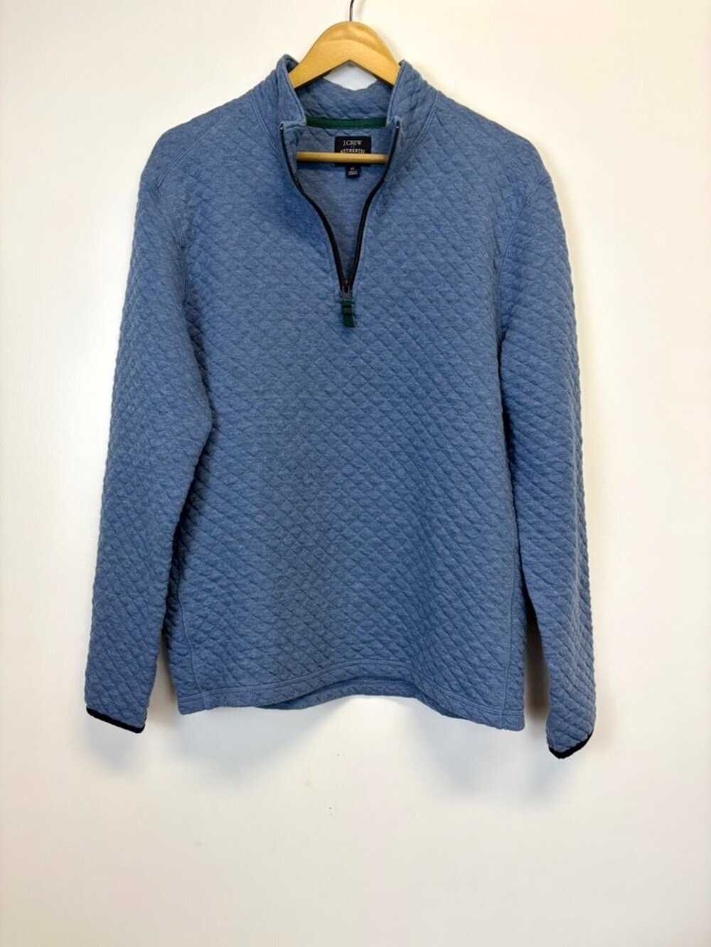J. Crew Blue Quilted Pullover
